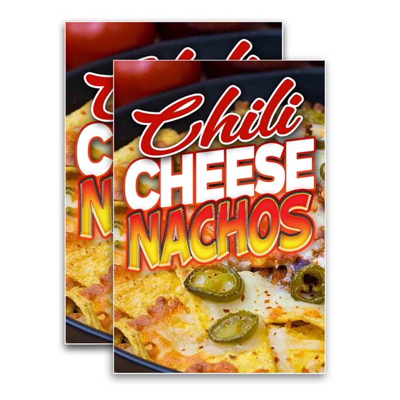 Chili Cheese Nachos (24" X 36") Vinyl Decal Only (Pack of 2) |Sign|Sticker|Poster