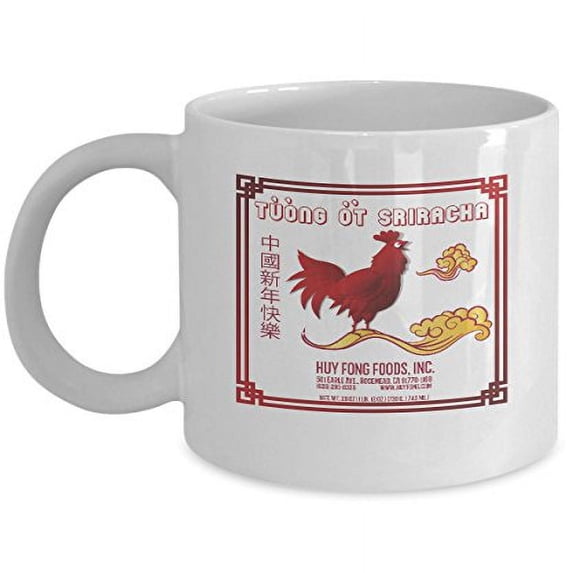 Chili 11 oz Coffee Mug - Tuong Ot Sriracha White Ceramic Gift
