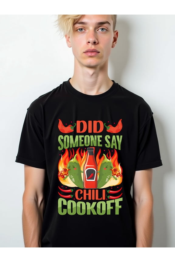 Chili Cookoff Pepper T-Shirt men's t-shirt black limited edition short Hip-hop street style Unique Design Unisex Shirt Cotton tshirts