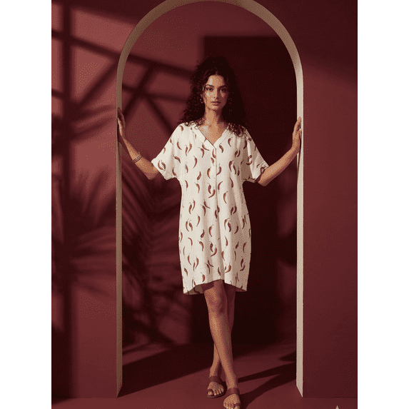 Chili Cotton Linen Dress