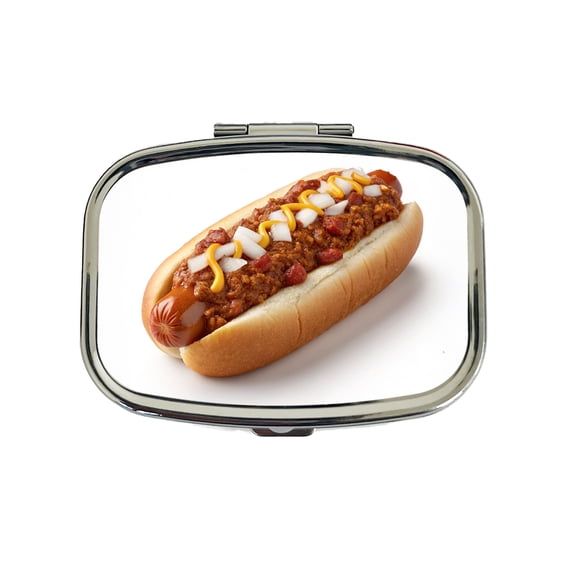 Chili Hot Dog Bun Small Travel Handbag Pill Box Case