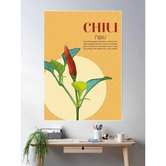 Chili Kitchen Posterart #02 Poster Wall Art, Modern Wall Decor For Living Room Bedroom, 12x18 UNFRAMED