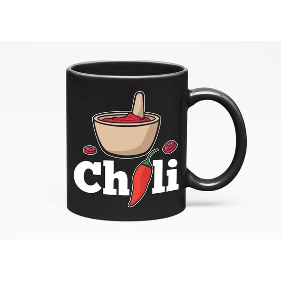 Chili, Mexican, Black 11oz Ceramic Mug