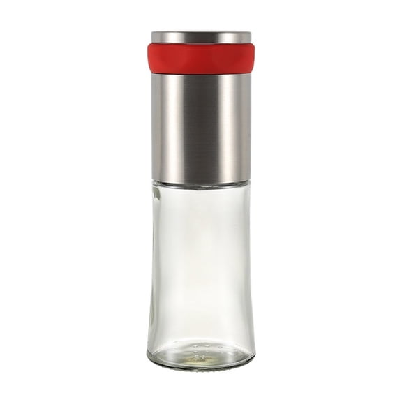 Chili Pepper Mill Grinder, Manual Spice Grinding Mills with Handle for Hot Cumin, Sea Salt or Pepper, Professional Chef Refillable Glass Body, Small 3Oz Capacity, Stainless Steel Blades 170ml