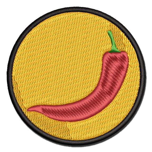 Chili Pepper Southwestern Applique Multi-Color Embroidered Hook & Loop Patch - 2.0 Inch Mini