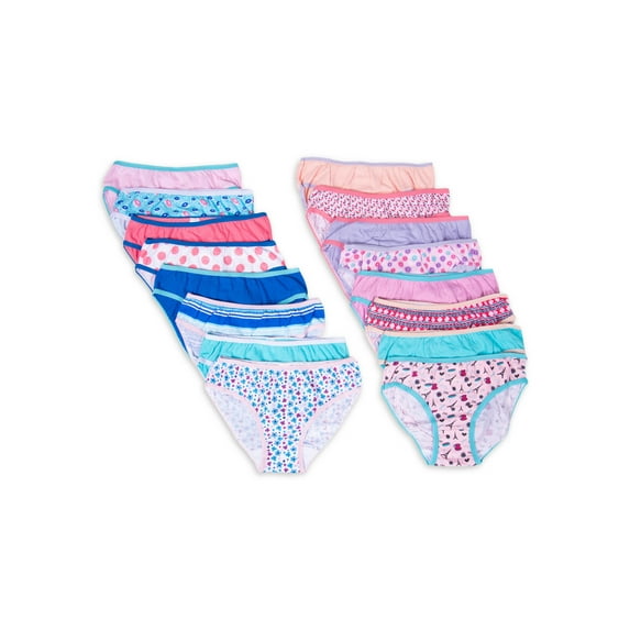 Chili Peppers Girls Bikini Underwear 16-Pack, Sizes 4-14