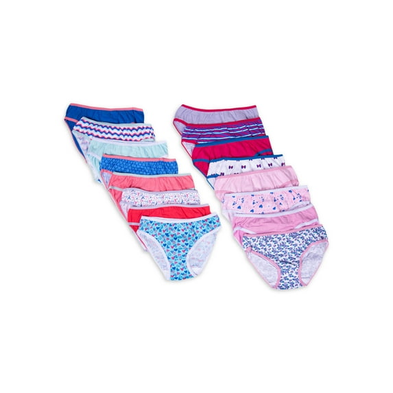 Chili Peppers Girls Bikini Underwear 16-Pack, Sizes 4-14