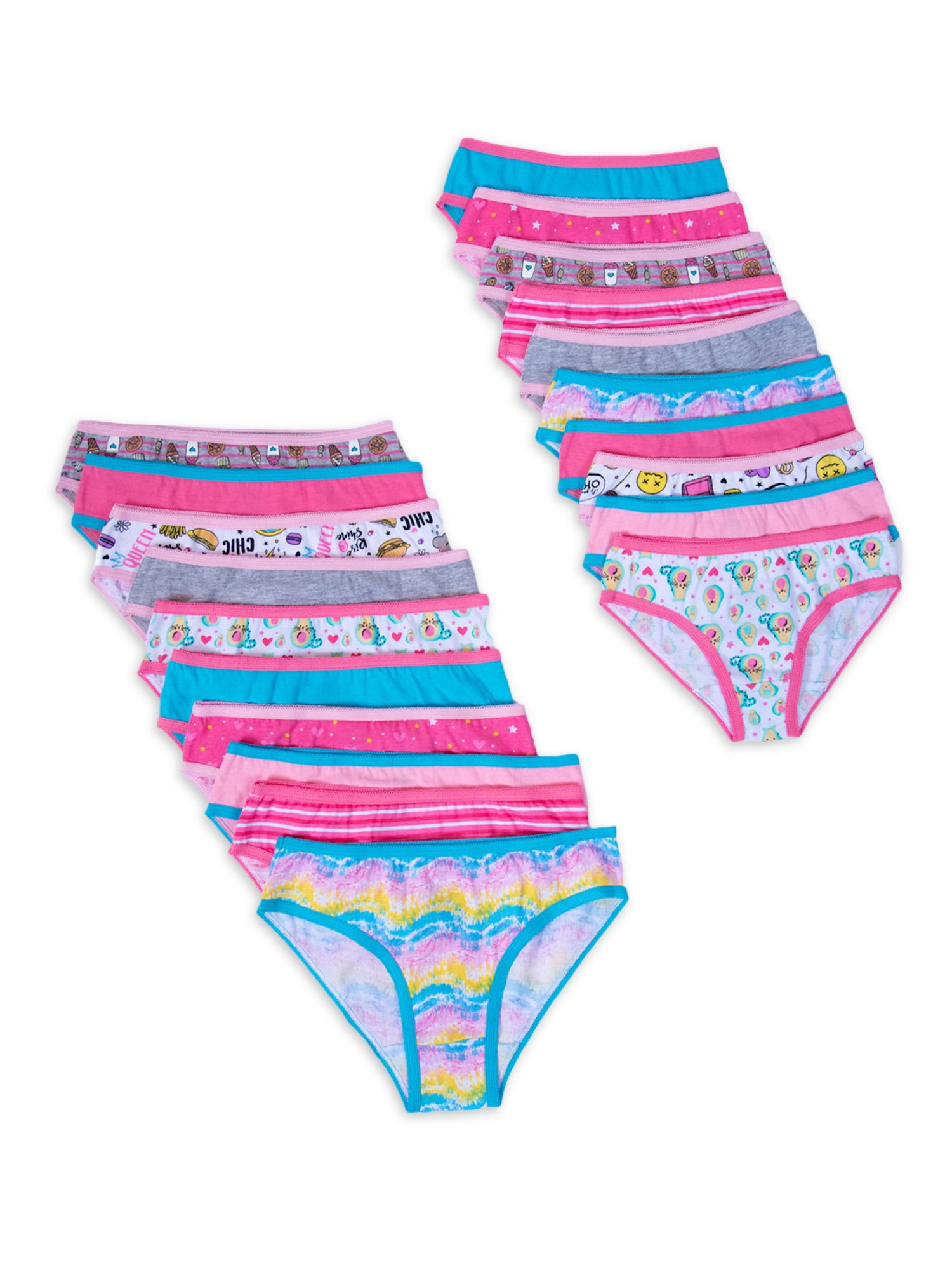24 Wholesale Girl's Underwear 5-Packs By 1000% Cute - Sizes 4-12/14 -  Assorted Styles - at 