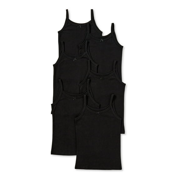 Chili Peppers Girls Camisoles Undershirts, Cotton Tank Tops, 6-Pack