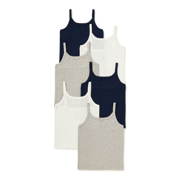 Chili Peppers Girls Camisoles Undershirts, Cotton Tank Tops, 6-Pack