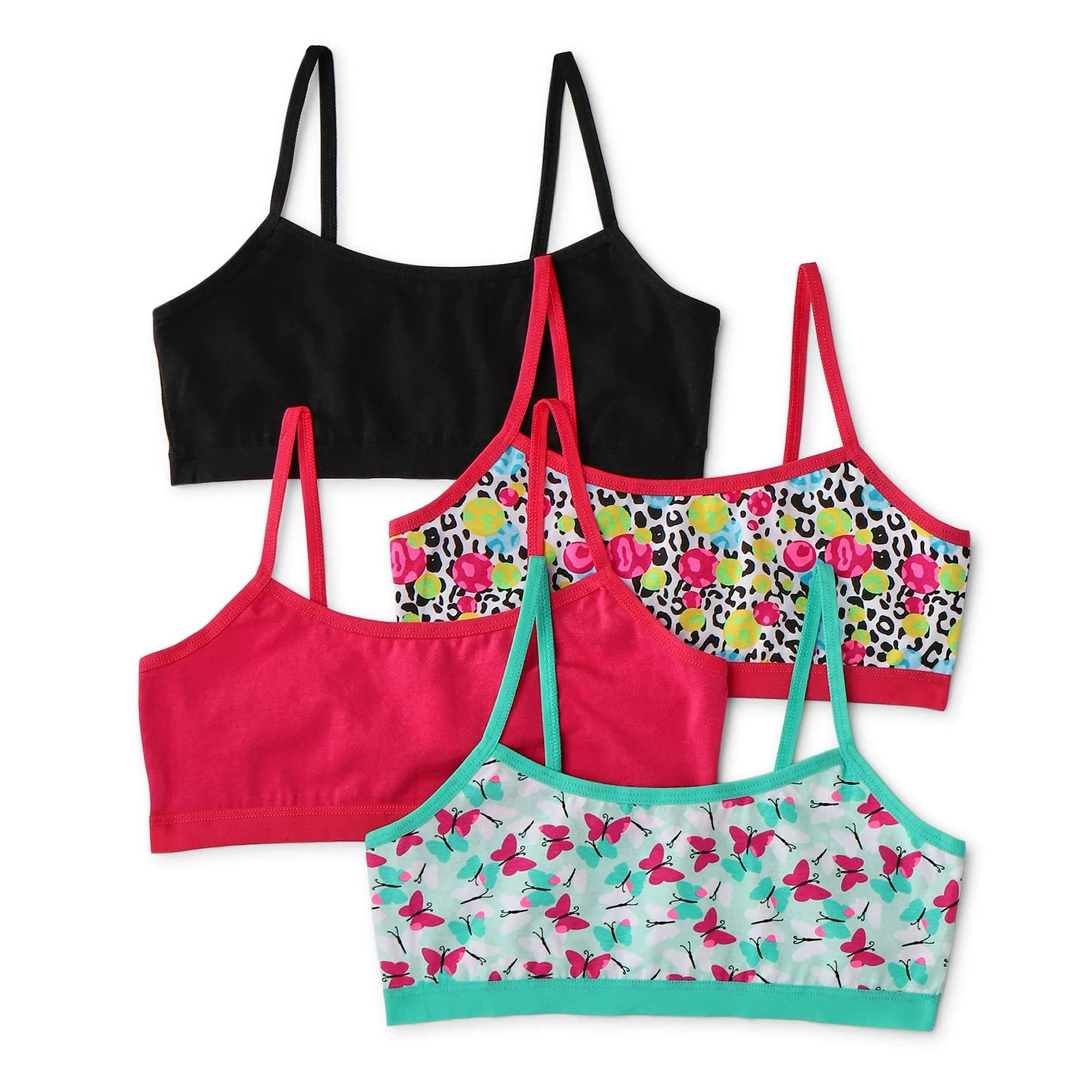 Chili Peppers Girls' Training Sports Bra with Adjustable Straps