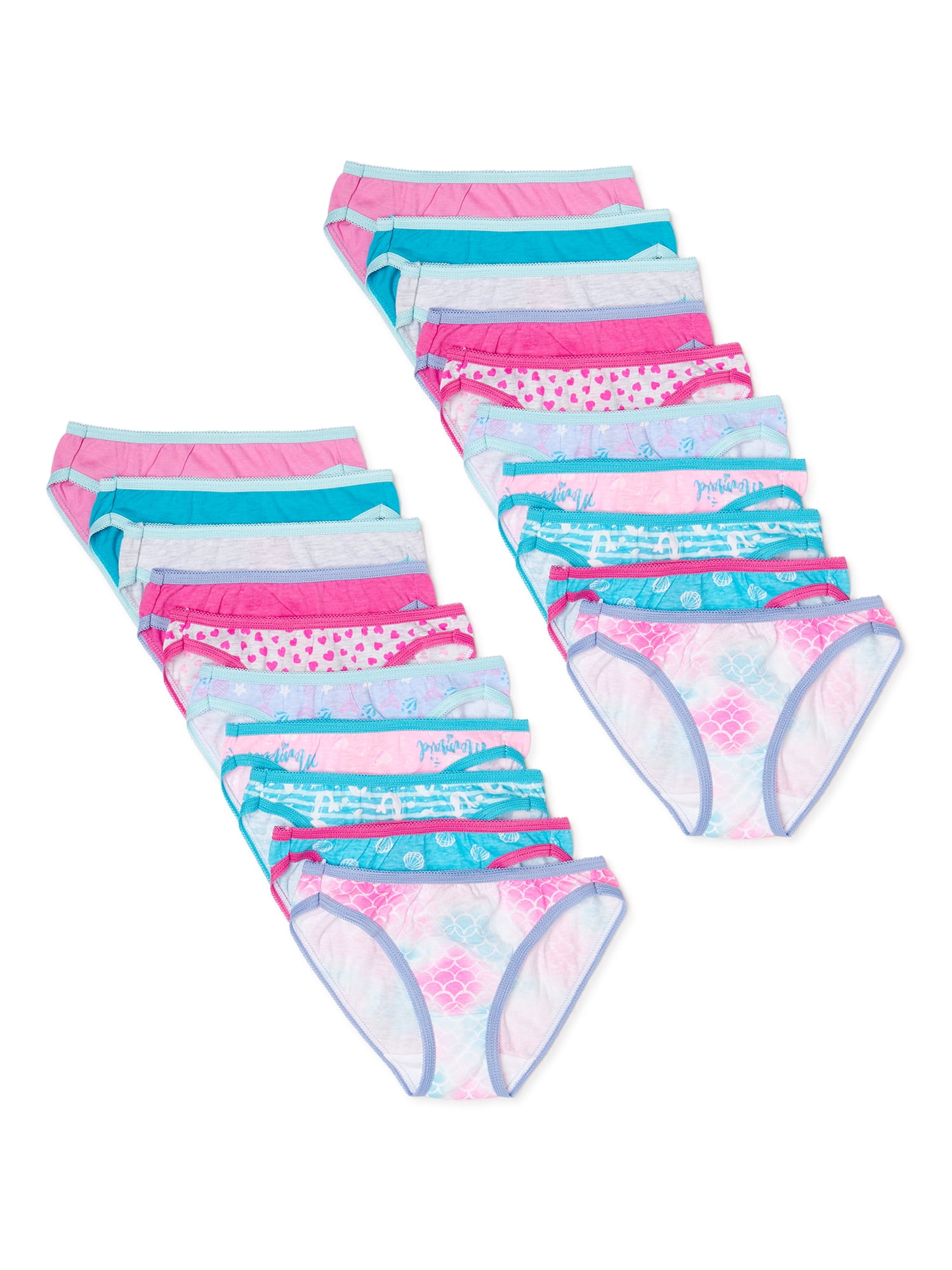 Chili Peppers Girls Underwear, Cotton Kids Bikini Underwear, 20-Pack