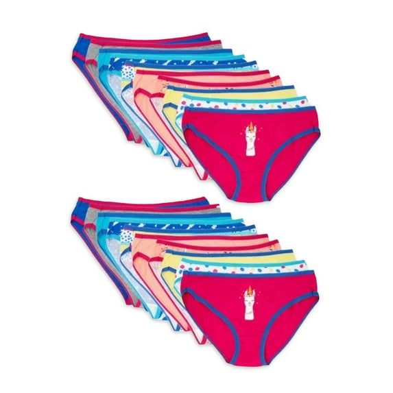 Chili Peppers Girls Underwear, Cotton Kids Bikini Underwear, 20-Pack