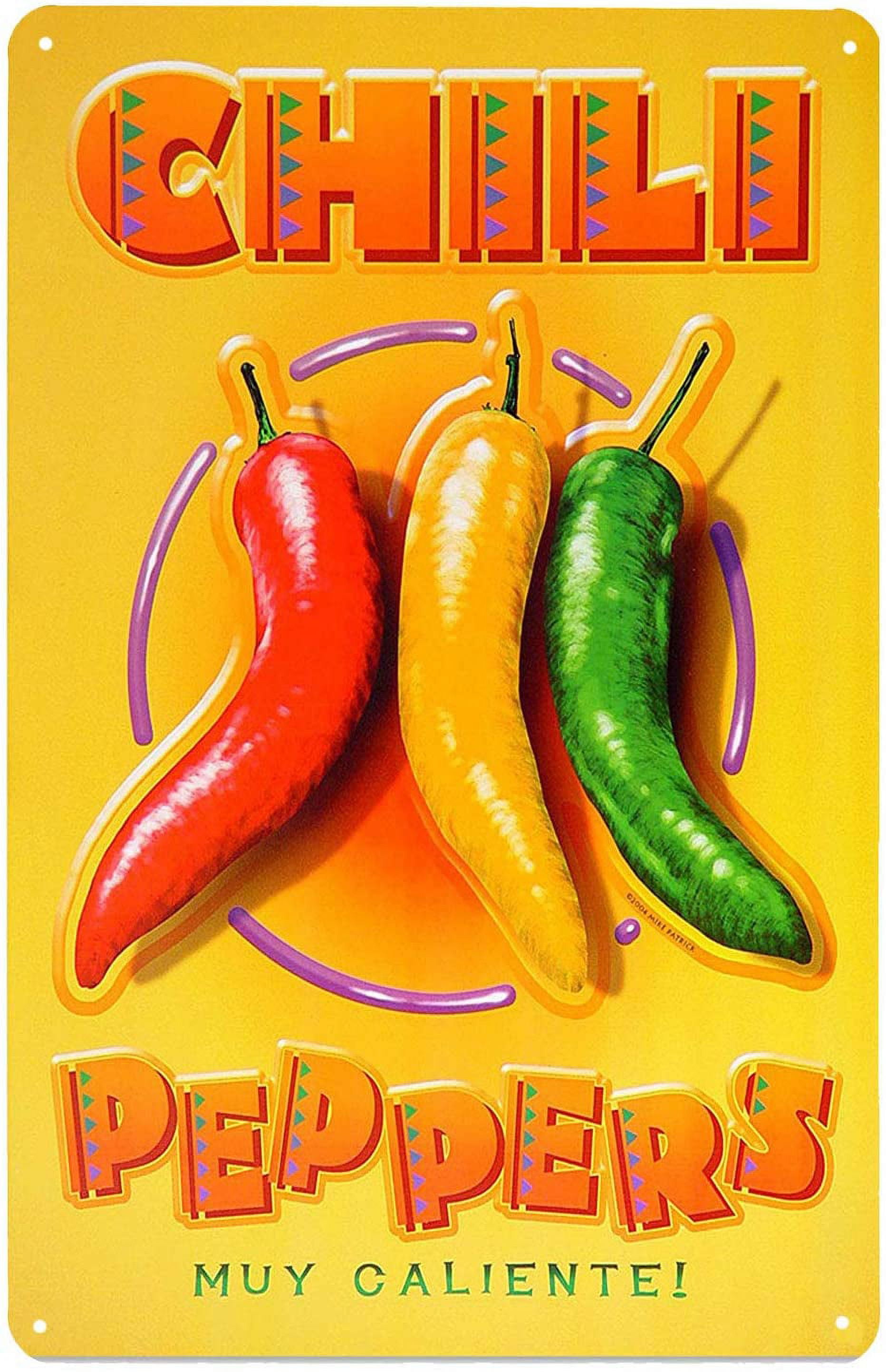  Ibusy Funny Vintage Chili Pepper Metal Signs,The
