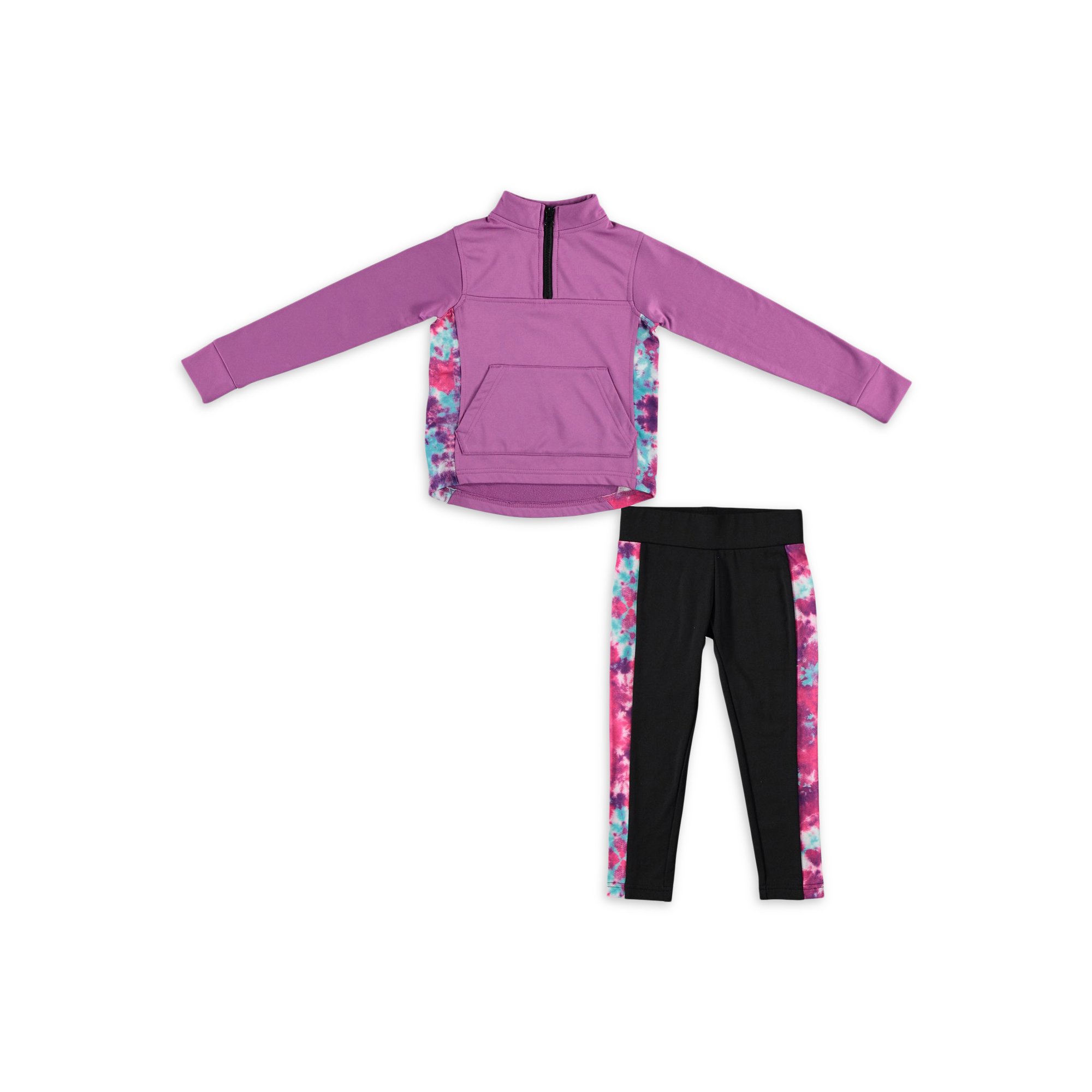 Chili Peppers Toddler Girl 2-Piece Active Set Quarter Zip Pullover