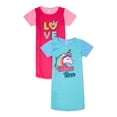 thumbnail image 1 of Chili Peppers Toddler Girls Short Sleeve Dorm Shirts, 2-Pack, Sizes 2T-4T, 1 of 3