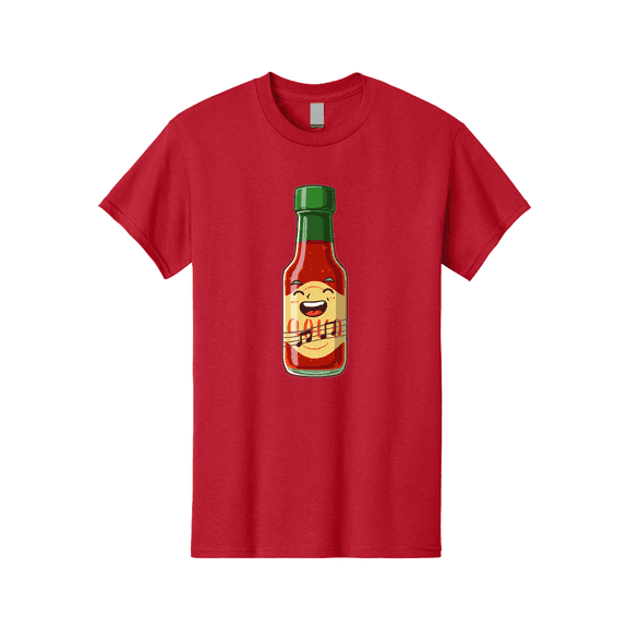 Chili-Sauce-Bottle Mens Graphic Tee, 100% Cotton, Casual Summer Wear BAA292