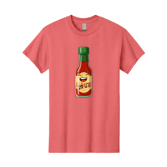 Chili-Sauce-Bottle Mens Graphic Tee, 100% Cotton, Casual Summer Wear BAA292