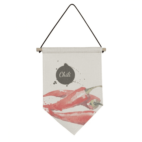 Chili Vegetable Tasty Healthy Watercolor Canvas Flag Hanging Wall Art Decor Banner