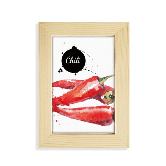 Chili Vegetable Tasty Healthy Watercolor Desktop Display Photo Frame Picture Art Painting 5x7 inch