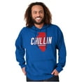 thumbnail image 1 of Chilin in Illinois Funny State Shape Unisex Plus Fleece Graphic Hoodie Brisco Brands 2X, 1 of 5