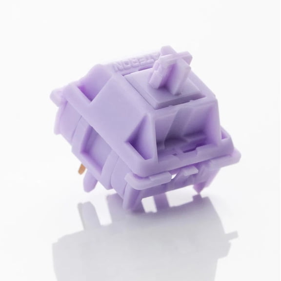 Chilkey Purple Linear Keyboard Switches for Mechanical Gaming Keyboards, 35pcs POM Material 5-Pin Pre Lubed Creamy Clacky Switches