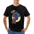 thumbnail image 1 of Chill Astronaut Vintage T-shirt Mens Cotton Classic Crewneck Short Sleeve Tees Unisex Black XL, 1 of 5