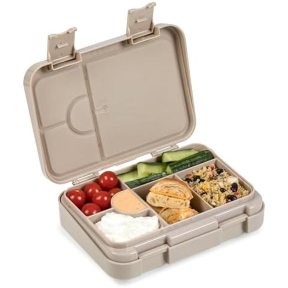 Chill Bento Lunch Box | Easy to Open Latches | Spill Proof Design | 6-Compartment Removable Tray | Dune$$Home Decor, Kitchen, & Other