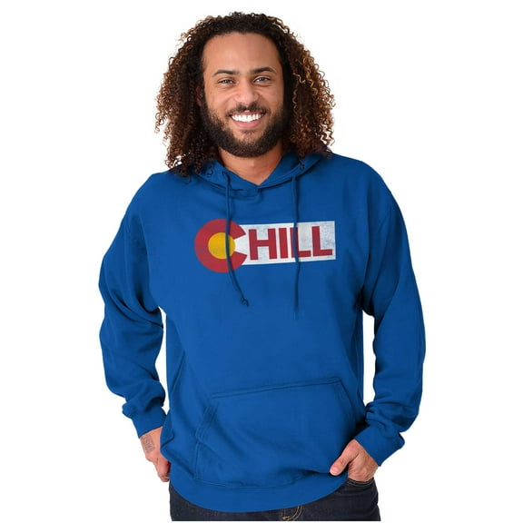 Chill CO State Flag Travel Souvenir Unisex Plus Fleece Graphic Hoodie Brisco Brands 3X