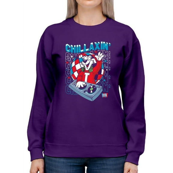 Chill Dj Polar-Bear - ICEE Fun Vibes Graphic Sweatshirt Women's