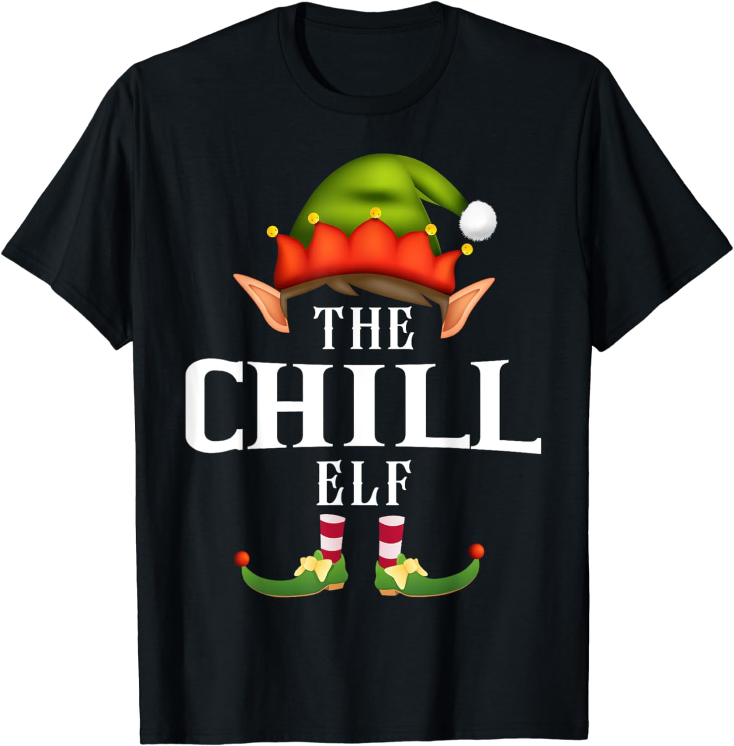 Chill Elf Group Funny Christmas Pajama Party T-Shirt - Walmart.com