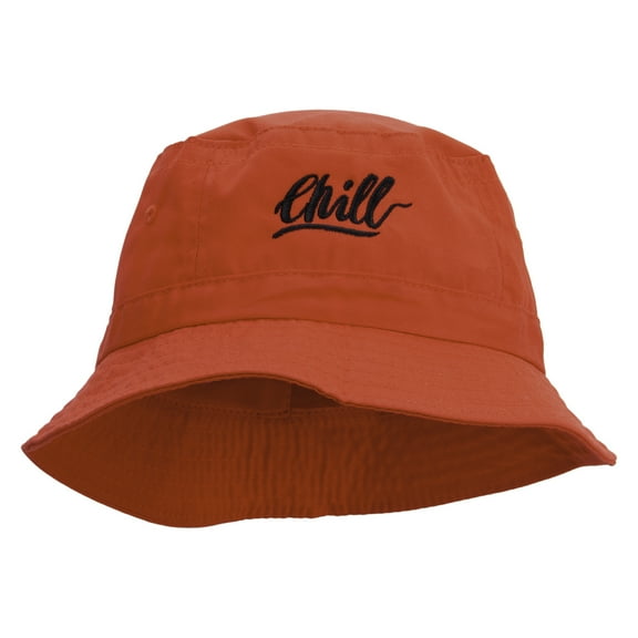 Chill Embroidered Bucket Hat - Red OSFM