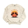 thumbnail image 1 of Chill Enjoy Retro Sunset Palm Tree Summer Vacation Vintage Vibe Relax Sweatshirt, for men & women, up to size 5XL, 1 of 3