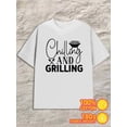 thumbnail image 1 of Chill & Grill men's 180G 100% Cotton white Trendy Unisex Shirt Crewneck tshirts Trendy Unisex Shirt Short Sleeve tshirts Original Unisex Shirt Printed tshirts, 1 of 7