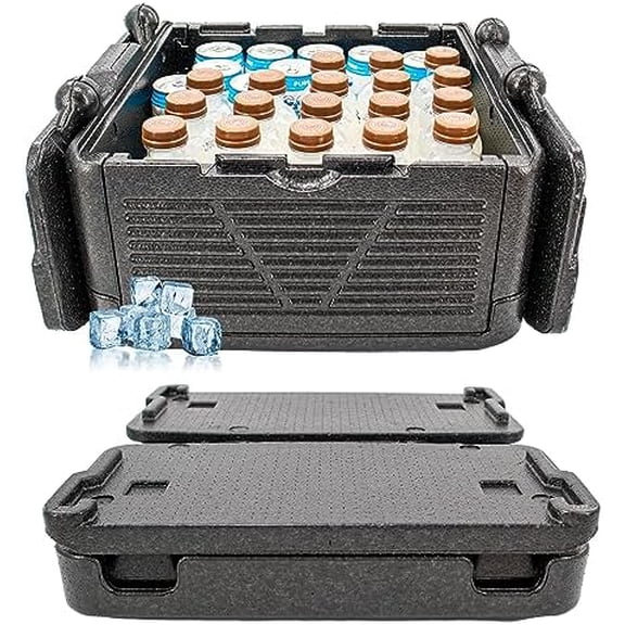 Chill Ice Collapsible Cooler Foam Chest Box - Insulated, Foldable, Portable, Lightweight, Iceless & Waterproof - Large Black$$Sport & Recreation Other