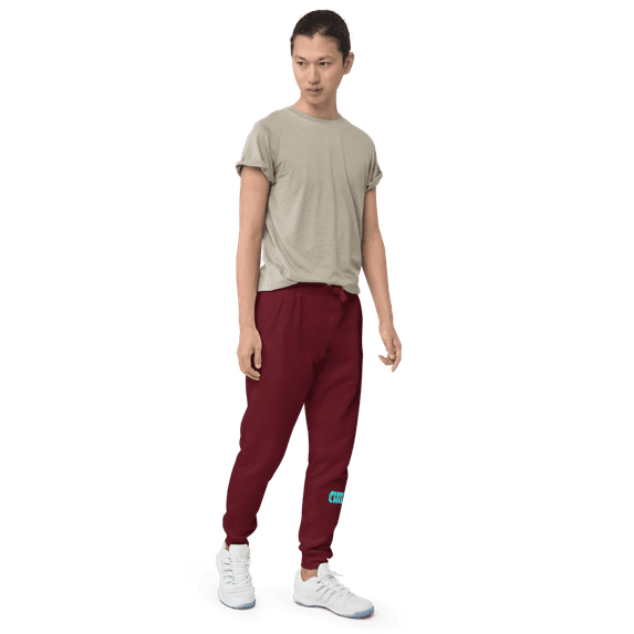 Chill, It's only a test - Unisex fleece sweatpants (Maroon)