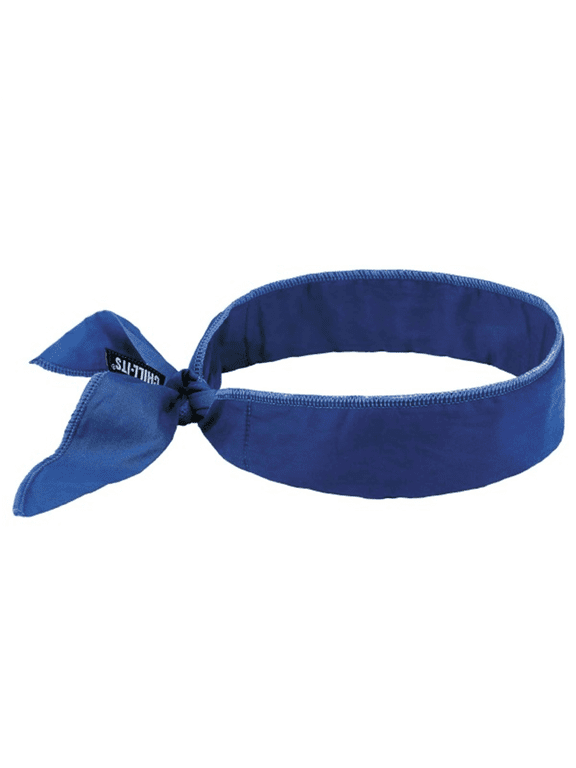 Chill-Its 6702 Cooling Bandana, 100% Cotton, Blue