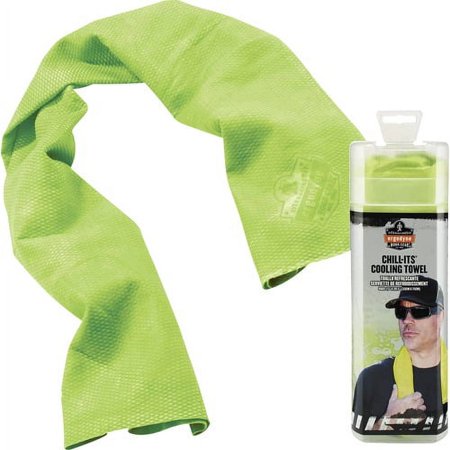 Chill-Its Evaporative Cooling Towel - 1 Each - High Visibility Lime | Bundle of 10 Each