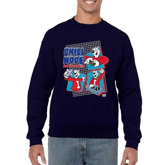 Chill Mode Activated - Fun ICEE Polar-Bear Graphic Men's Sweatshirt