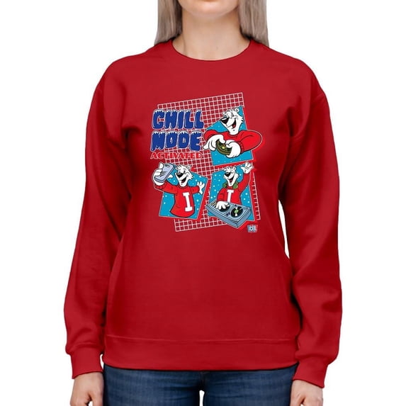 Chill Mode Activated - Fun ICEE Polar-Bear Graphic Sweatshirt Women's