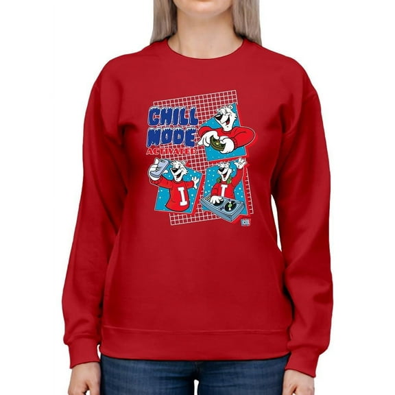 Chill Mode Activated - Fun ICEE Polar-Bear Graphic Sweatshirt Women's
