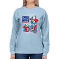 thumbnail image 1 of Chill Mode Activated - Fun ICEE Polar-Bear Graphic Sweatshirt Women's, 1 of 4
