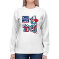 thumbnail image 1 of Chill Mode Activated - Fun ICEE Polar-Bear Graphic Sweatshirt Women's, 1 of 4
