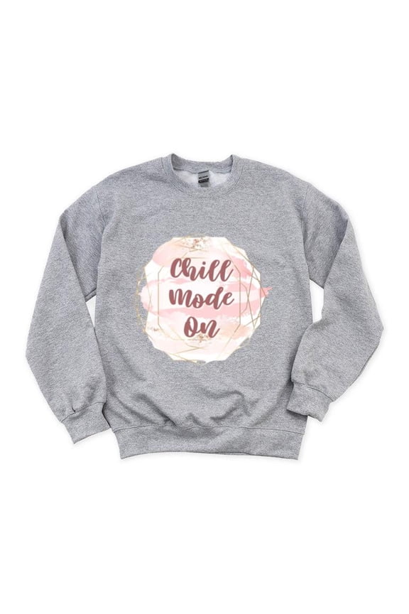 Chill Mode On Funny Slogan Relax Lazy Weekend Vibe Take It Easy Calm Sweatshirt, for men & women, up to size 5XL