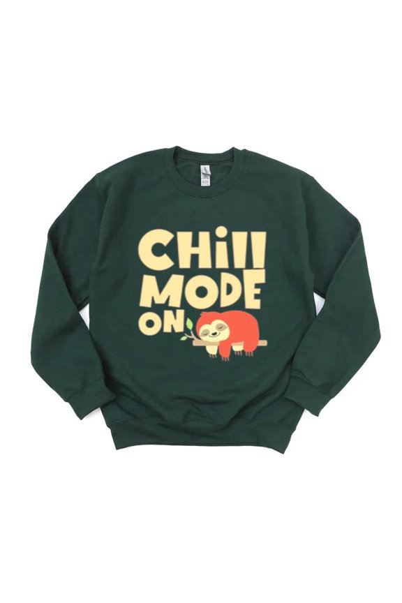Chill Mode On Sloth Cute Relaxation Funny Animal Slow Lazy Nap Rest Cool Sweatshirt, for men & women, up to size 5XL