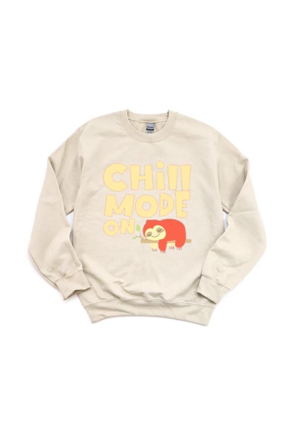 Chill Mode On Sloth Cute Relaxation Funny Animal Slow Lazy Nap Rest Cool Sweatshirt, for men & women, up to size 5XL