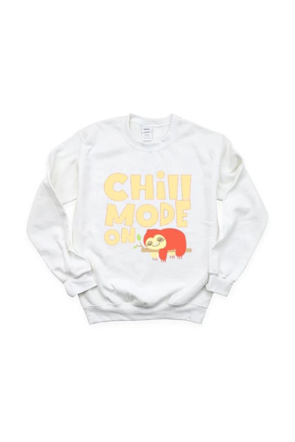 Chill Mode On Sloth Cute Relaxation Funny Animal Slow Lazy Nap Rest Cool Sweatshirt, for men & women, up to size 5XL