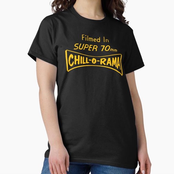 Chill-O-Rama Super 70mm Title Text Horror H24372 T-Shirt, for Men and Women, Up to Size 5XL