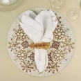 thumbnail image 1 of Chill-Out Bead Embroidered PlacematColor: Cream & GoldSize: 13.5" RoundSet of 2, 1 of 8