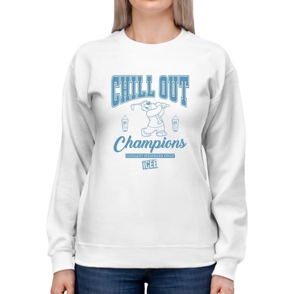 Chill Out Champions - Cool ICEE Golf Club Design Sweatshirt Women's